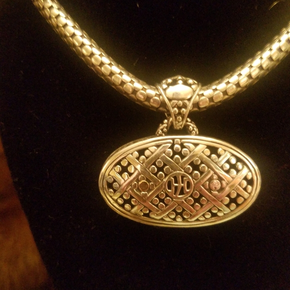 John hardy gold dot pendant and gold dot chain, - Picture 2 of 7